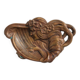 Ancien vide poche art nouveau femme à la lyre