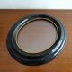 Oval frame Napoleon III blackened wood and blown glass glass glass 24 x 21.5