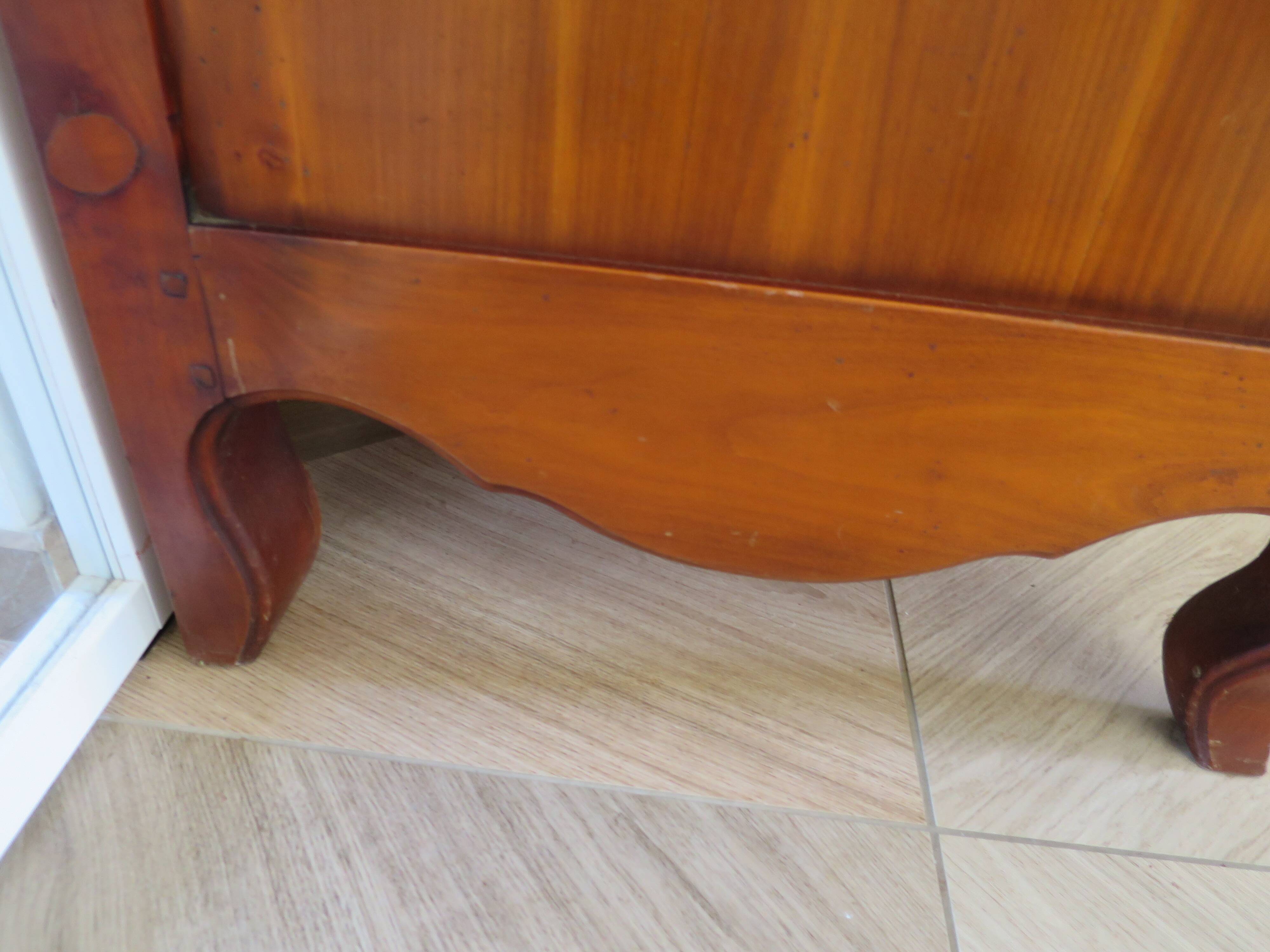 Rustic buffet in Louis XV-Regency style, dovetailed, cherry wood finish, solid wood.