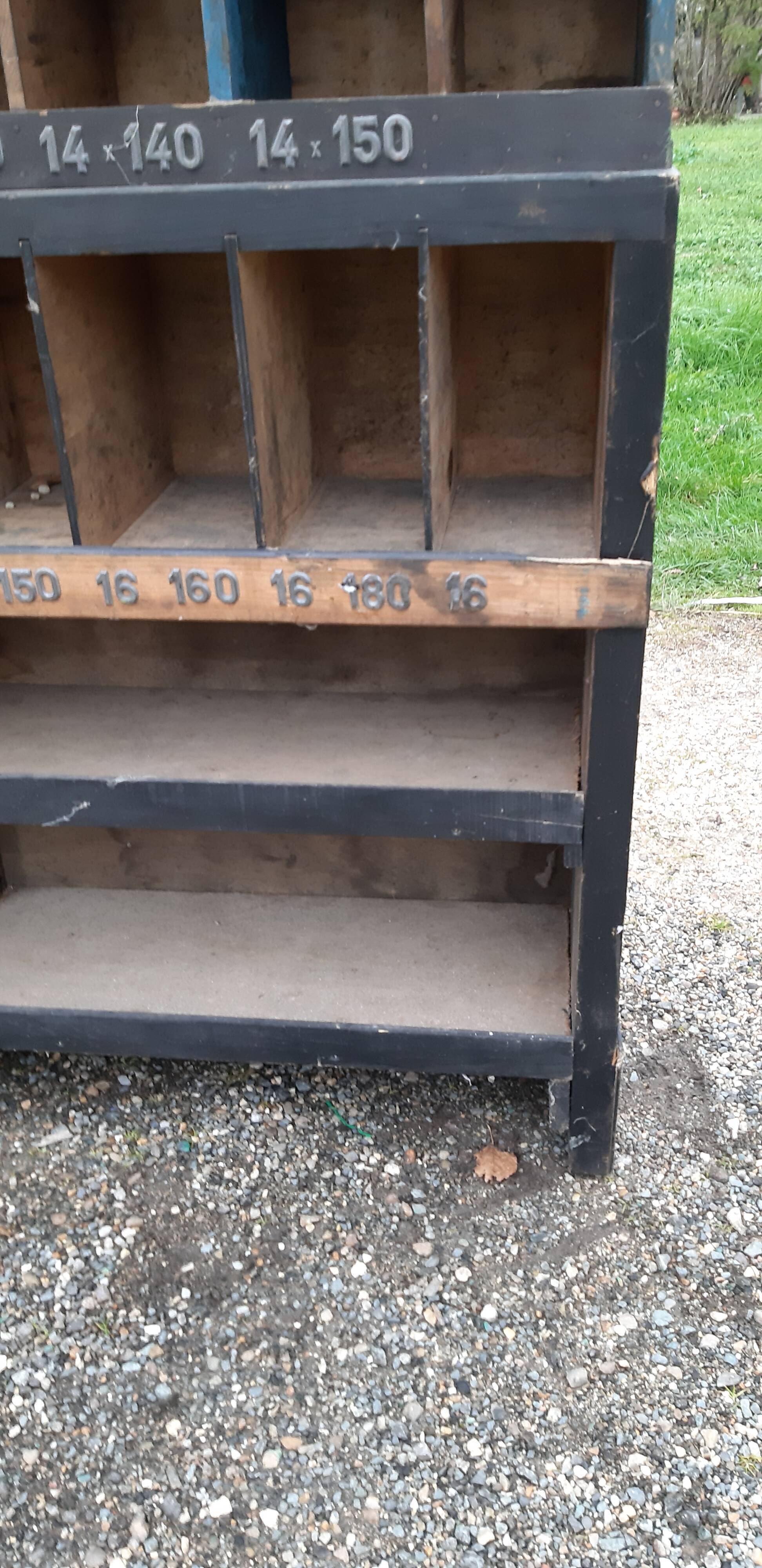 Furniture of trade wood of hardware