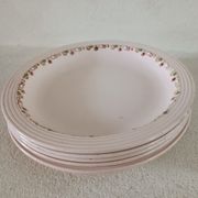 5 assiettes terre de fer Longwy
