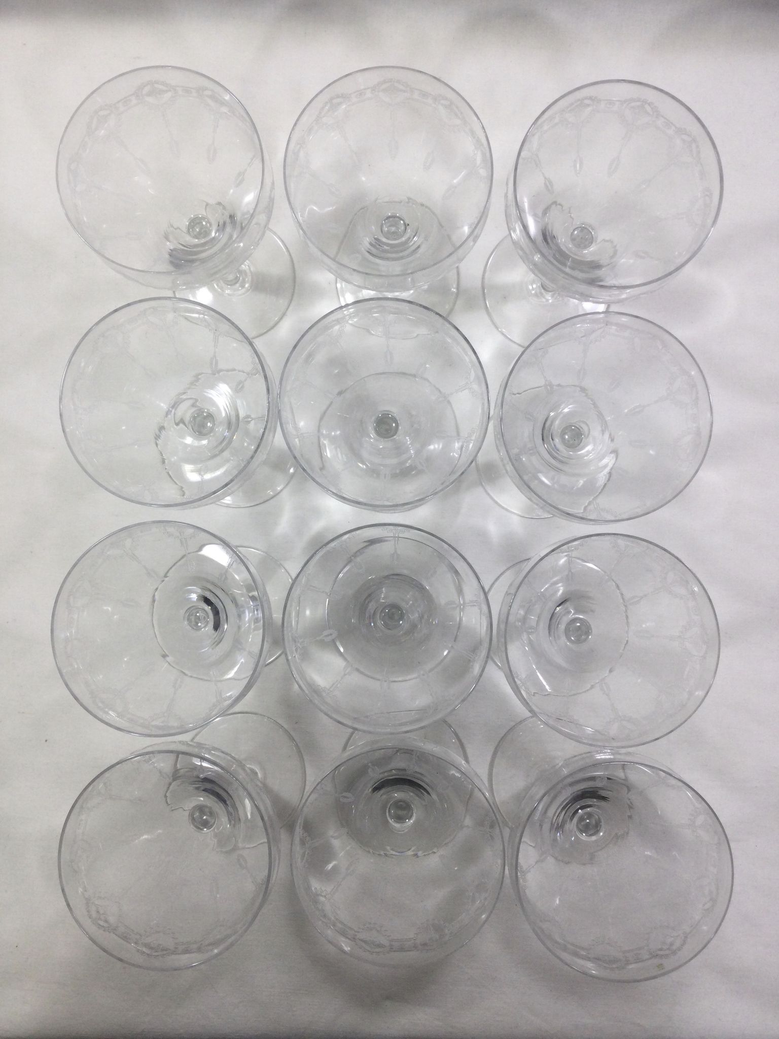 Art deco crystal glass service