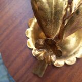 Pair of gold leaf sconces