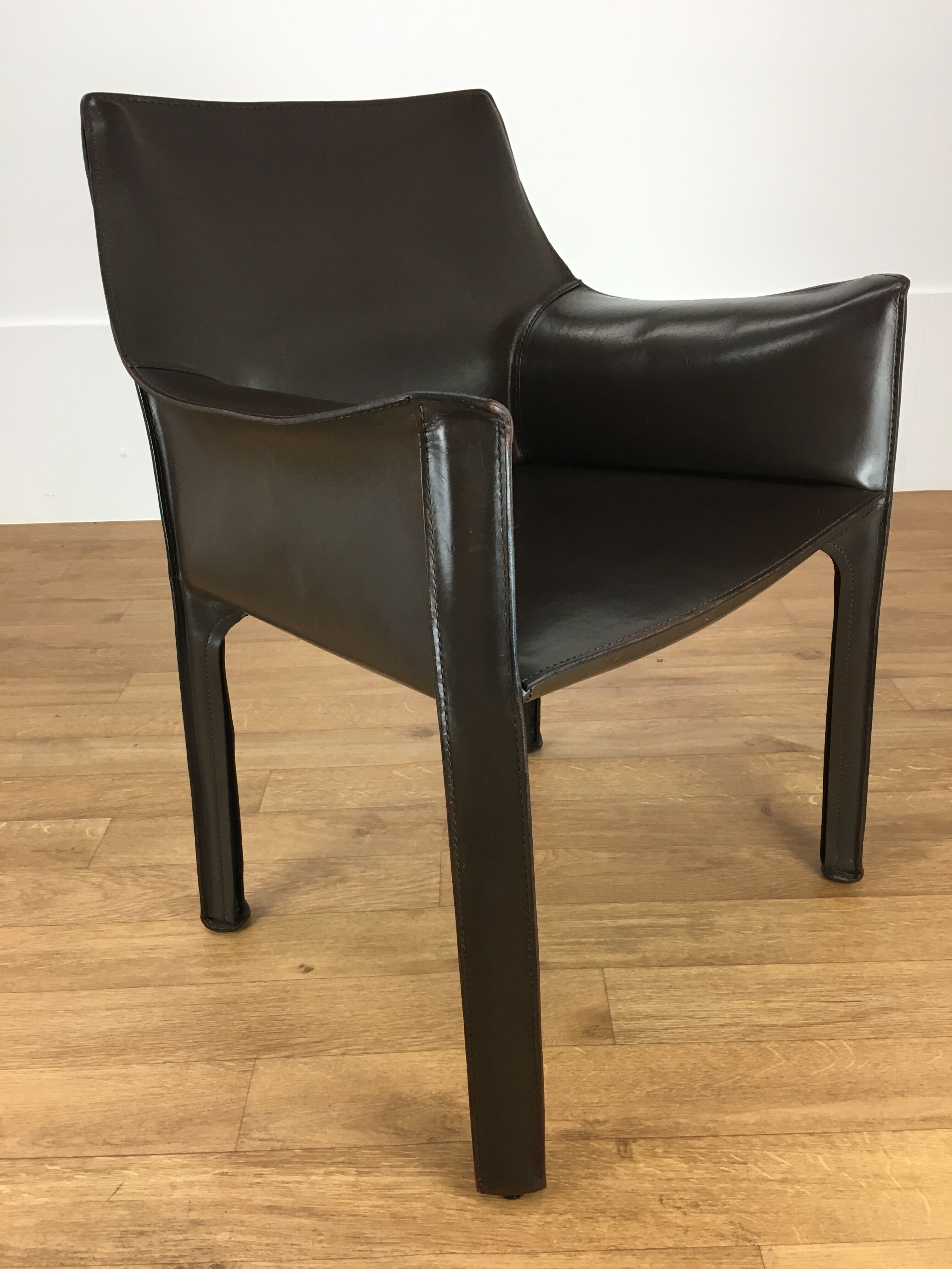 Mario Bellini leather armchair for Cassina, model CAB 413