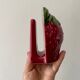 Porte éponge ou serviettes en barbotine fraise
