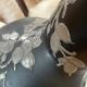 Vase vintage  en verre noir et étain