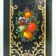 English octagonal box in screen-printed metal