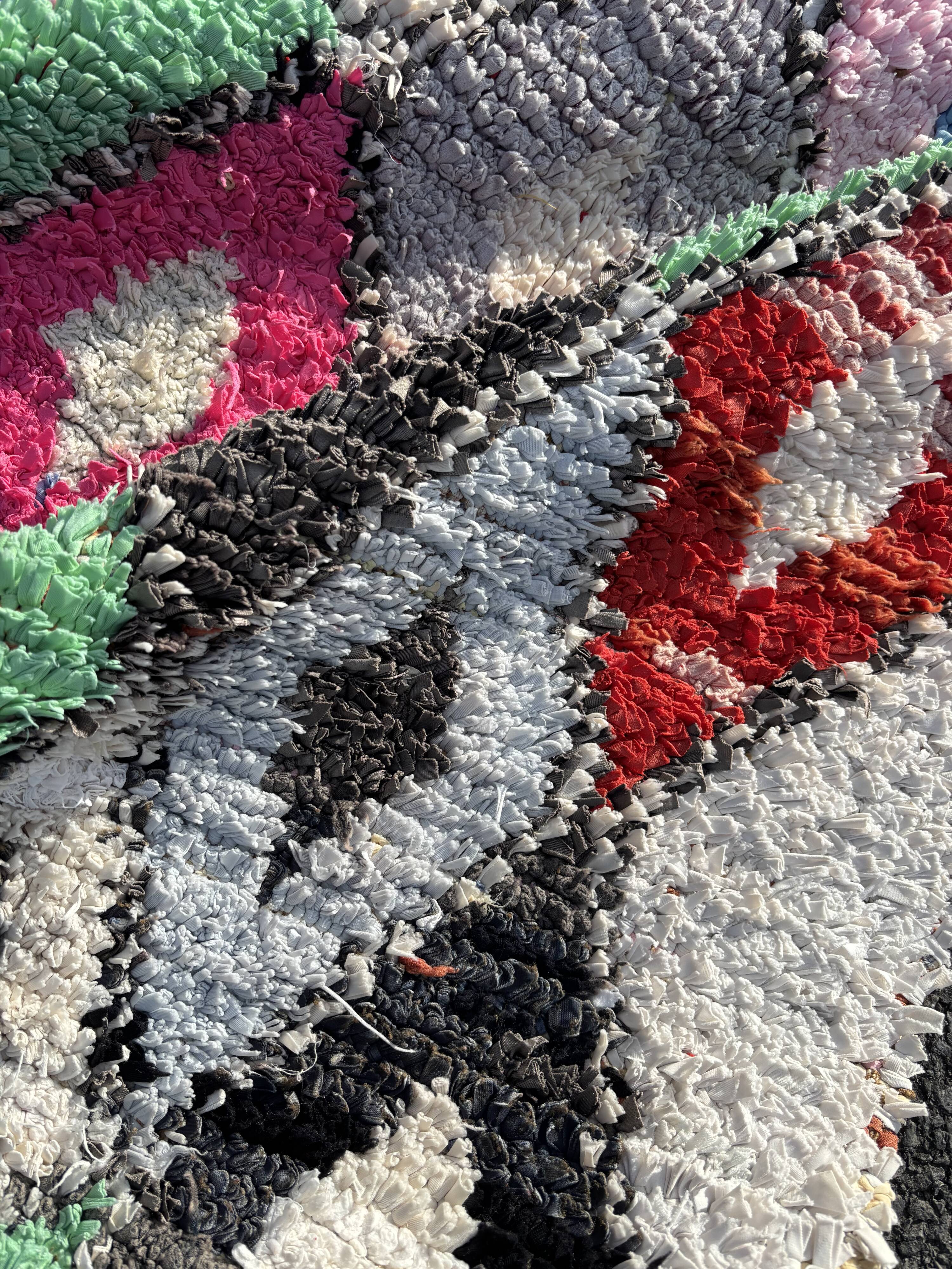 Boucherouite Berber rug – 100 x 210 cm – Handmade in Morocco