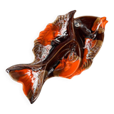 Divided plate "fish" signed Vallauris