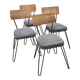 Set of 4 industrial chairs, Manufactori