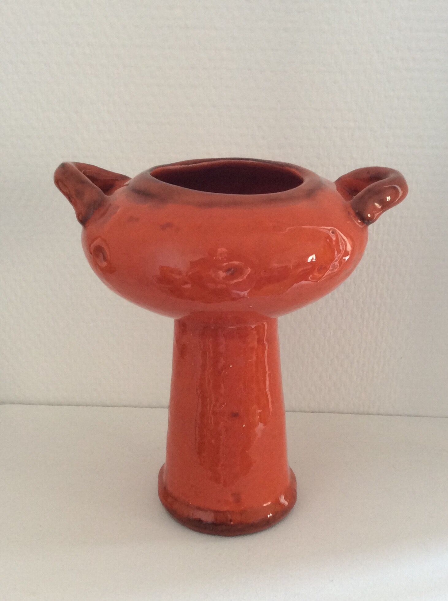 Vase ceramic year 50 orange