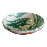 Glazed terracotta fruit bowl strainer
