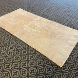 Handmade vintage pastel area rug