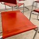 Lot 6 tubular chairs S33 design Mart Stam vintage cognac leather from the 70s