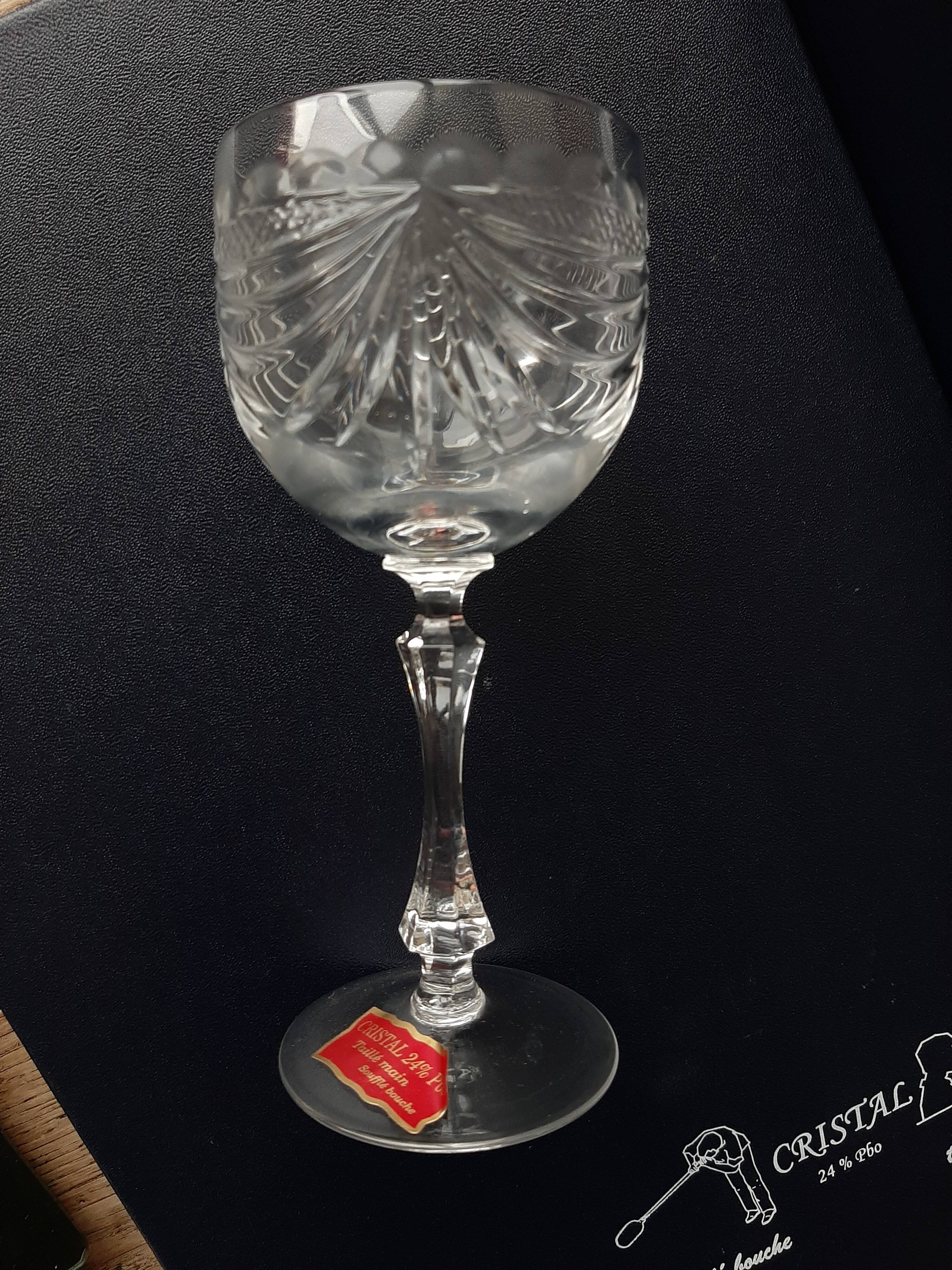 Coffret 6 verres à eau en cristal de lorraine