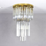 Venini Murano glass waterfall ceiling light Triedri
