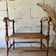 Petit banc d’appoint canné de style Anglais