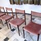 Set of 4 Velvet Dining Chairs in Walnut from Lübke, Germany 1960s