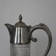 Large antique cut glass and silver-plated jug – English manufacture – 32 cm