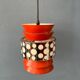 Vintage orange suspension lamp in the Massive Belgium style, Space Age.