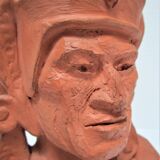 Sculptural Native American face candle holder signed Mario Frascaroli