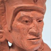 Bougeoir sculptural visage Amérindien signé Mario Frascaroli