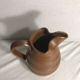 Ancien pichet céramique émaillée marron années 50