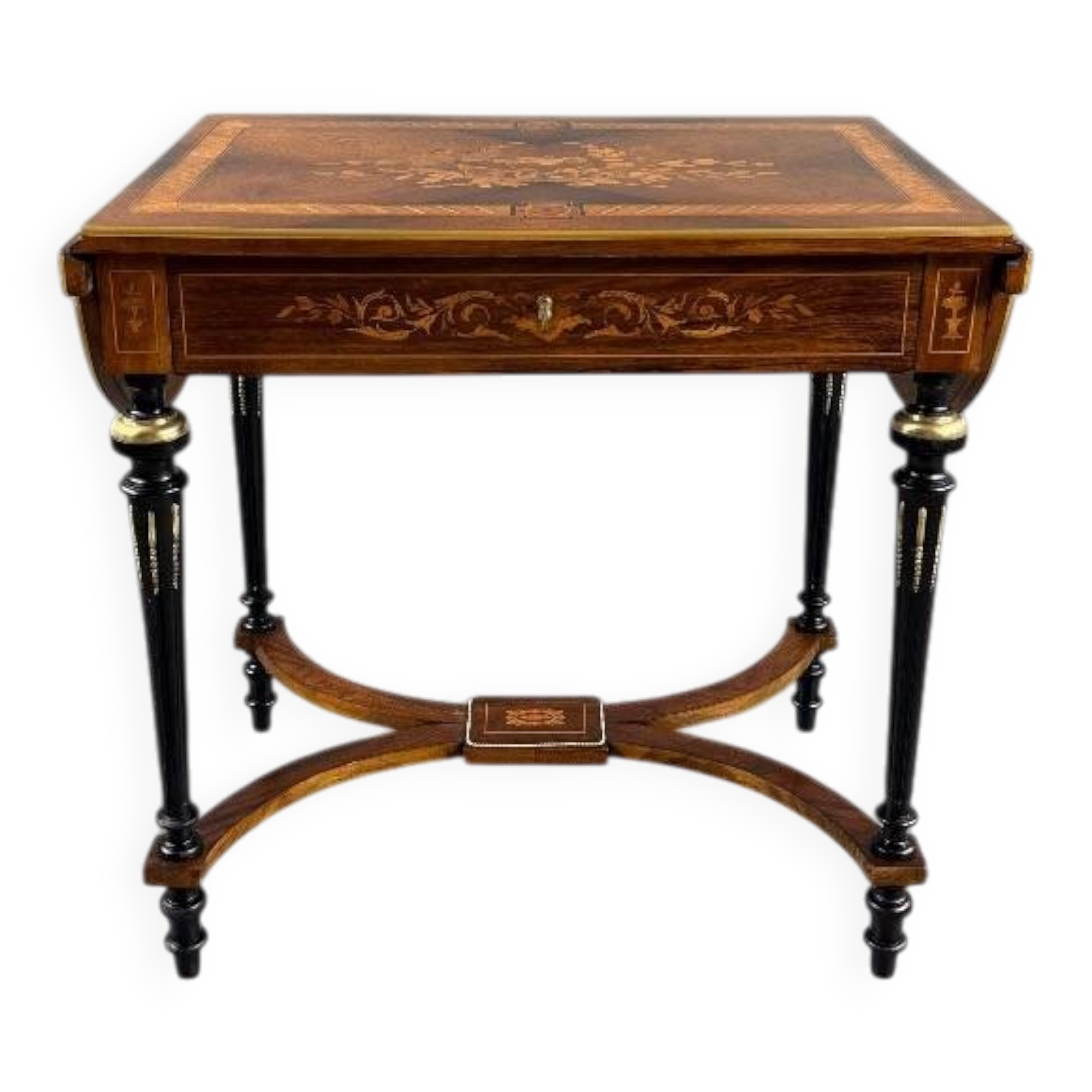 Table à écrire Napoléon III en marqueterie, XIXe siècle