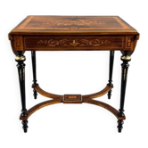 Writing table Napoleon III in marquetry, 19th century