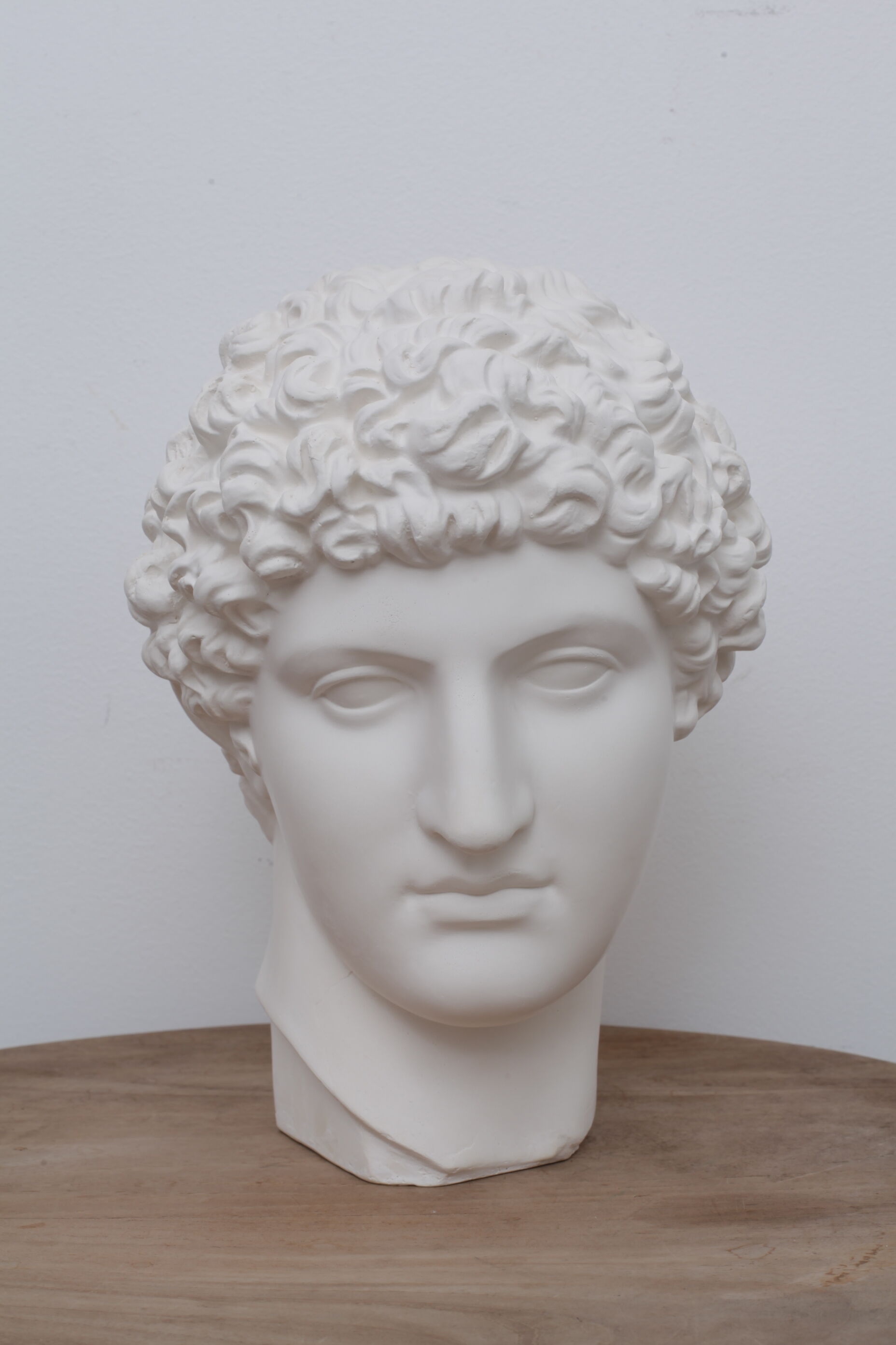 Greek head in matt white plaster