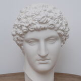 Greek head in matt white plaster