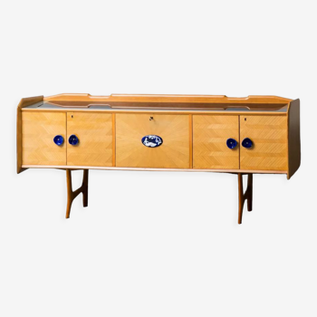 Wooden sideboard 60s vintage modern