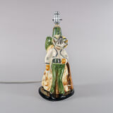 Vintage 1960s Jersey Pottery MCM Kitsch Mexican Siesta Table Lamp