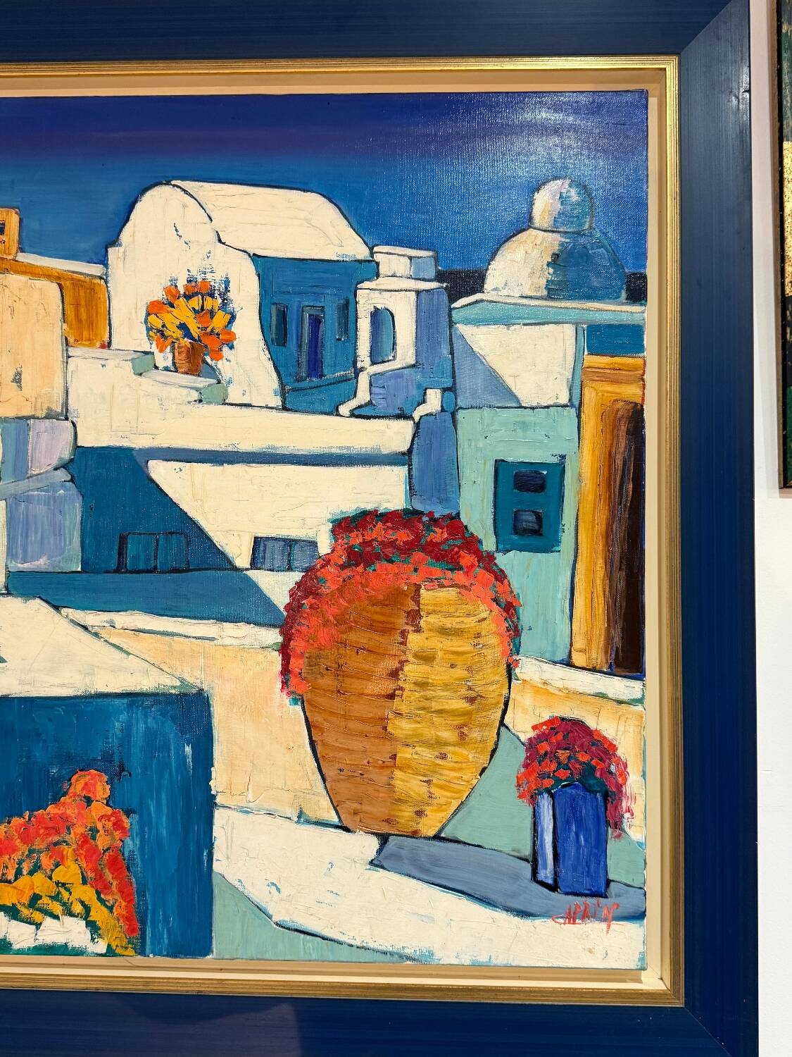Painting "Greek Island of Mykonos" by Ghislaine Caprin