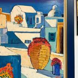 Painting "Greek Island of Mykonos" by Ghislaine Caprin