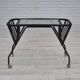 1970s, Scandinavian side table, original condition, glass, wood, metal, plastic rope.