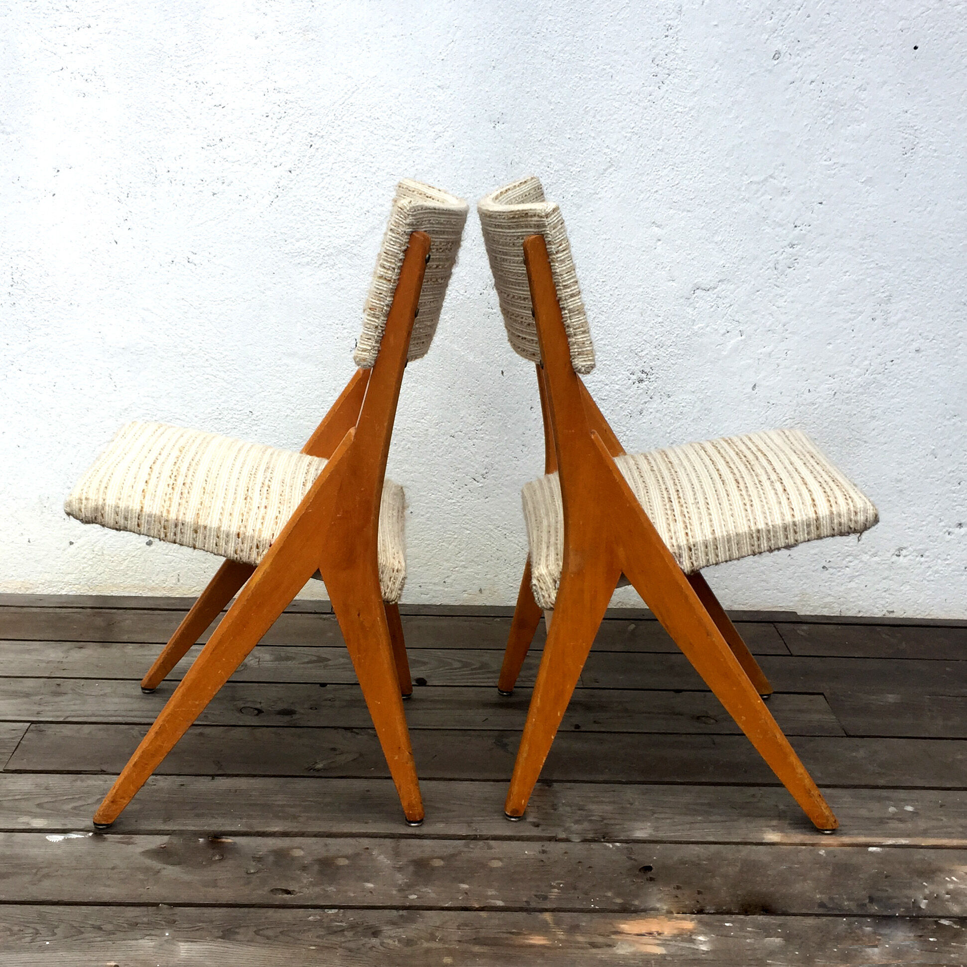 2 chairs compass compass 60s