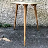 Vintage side table tripod feet compas