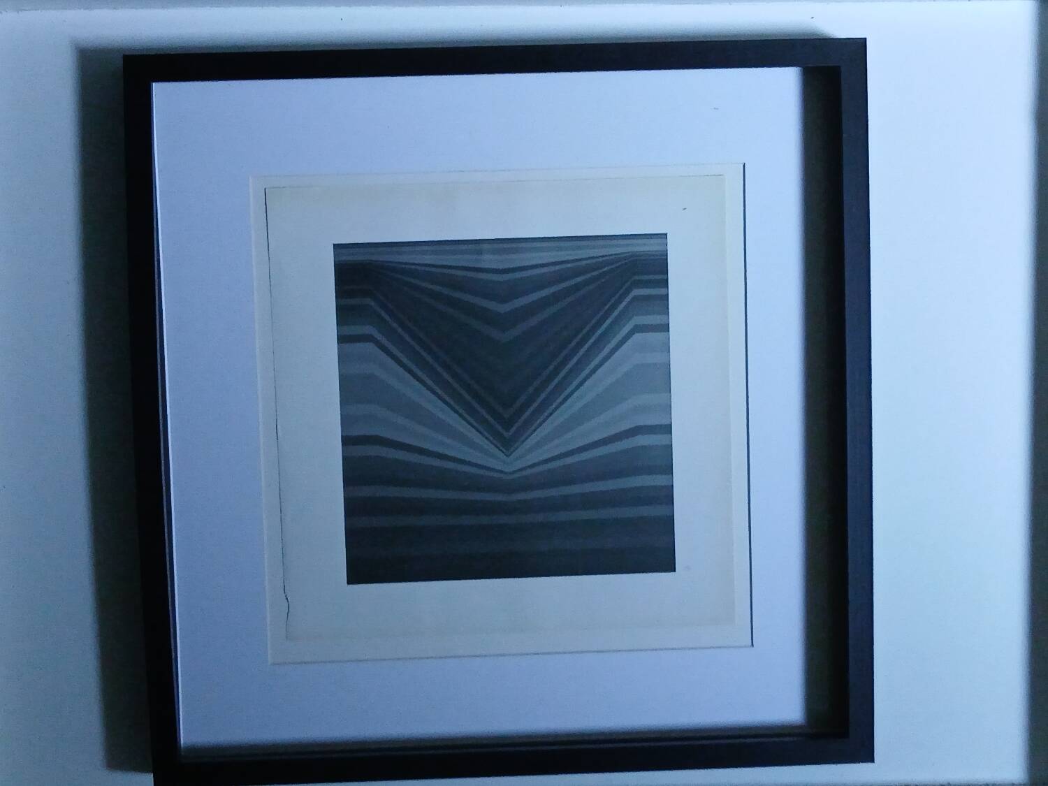 Tableau Vintage Art Optique - Victor Vasarely - Frame 40x40cm