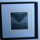 Tableau Vintage Art Optique - Victor Vasarely - Frame 40x40cm