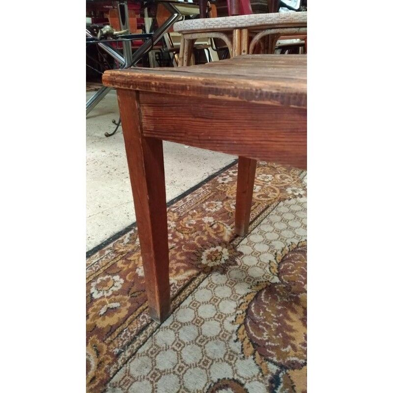 Bench on wooden slats