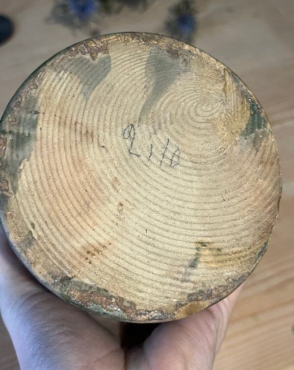 Jam jar with pear pattern Savoyard pottery