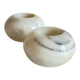 2 marble ball tealight holders from the 70s
