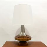 70s floor lamp in ceramic and chrome metal