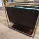 Designer leather magazine rack, 1970s