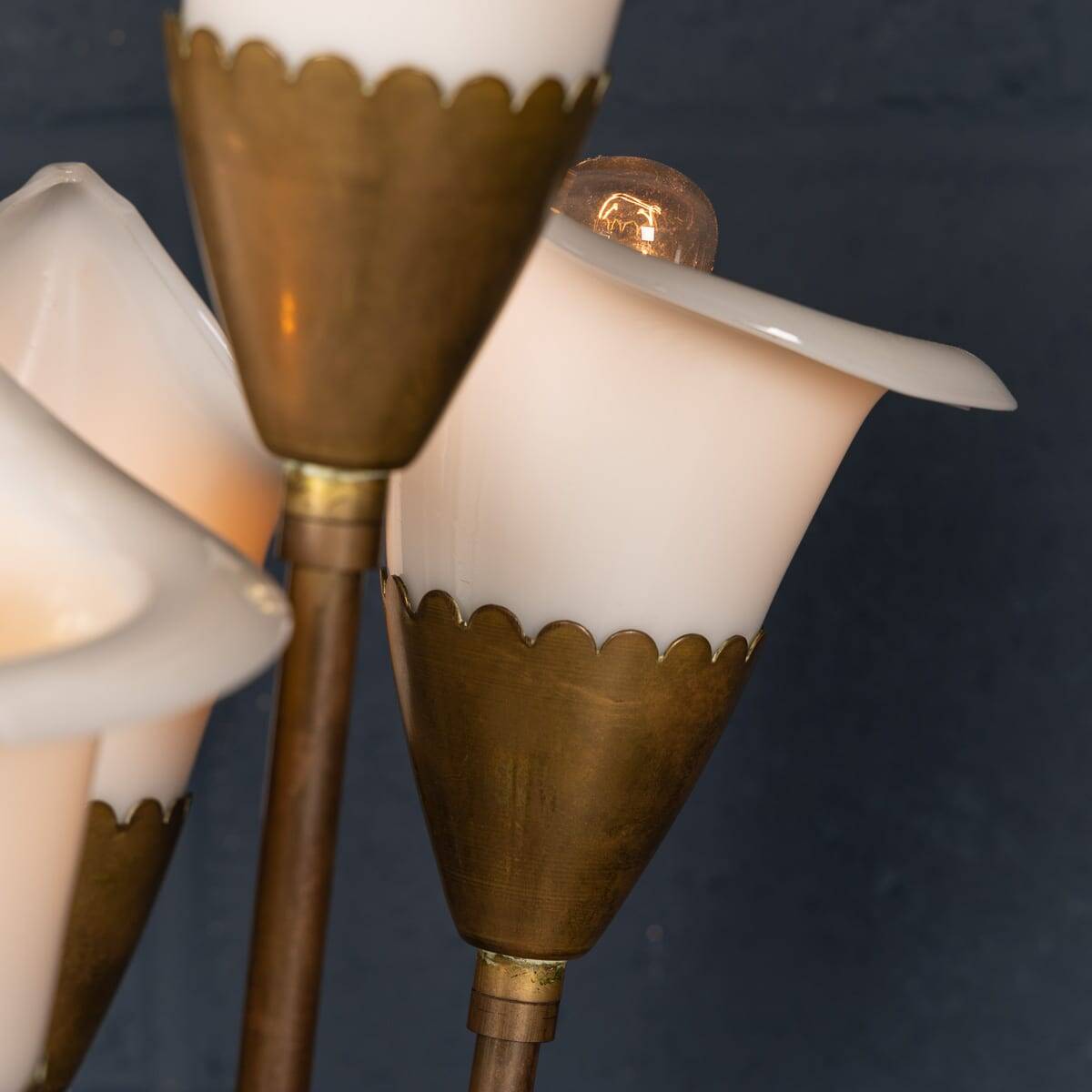 VINTAGE 20thC ITALIAN CALLA FLOOR LAMP BY ANGELO LELLI FOR ARREDOLUCE c1960
