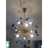 Lustre italien en verre de Murano