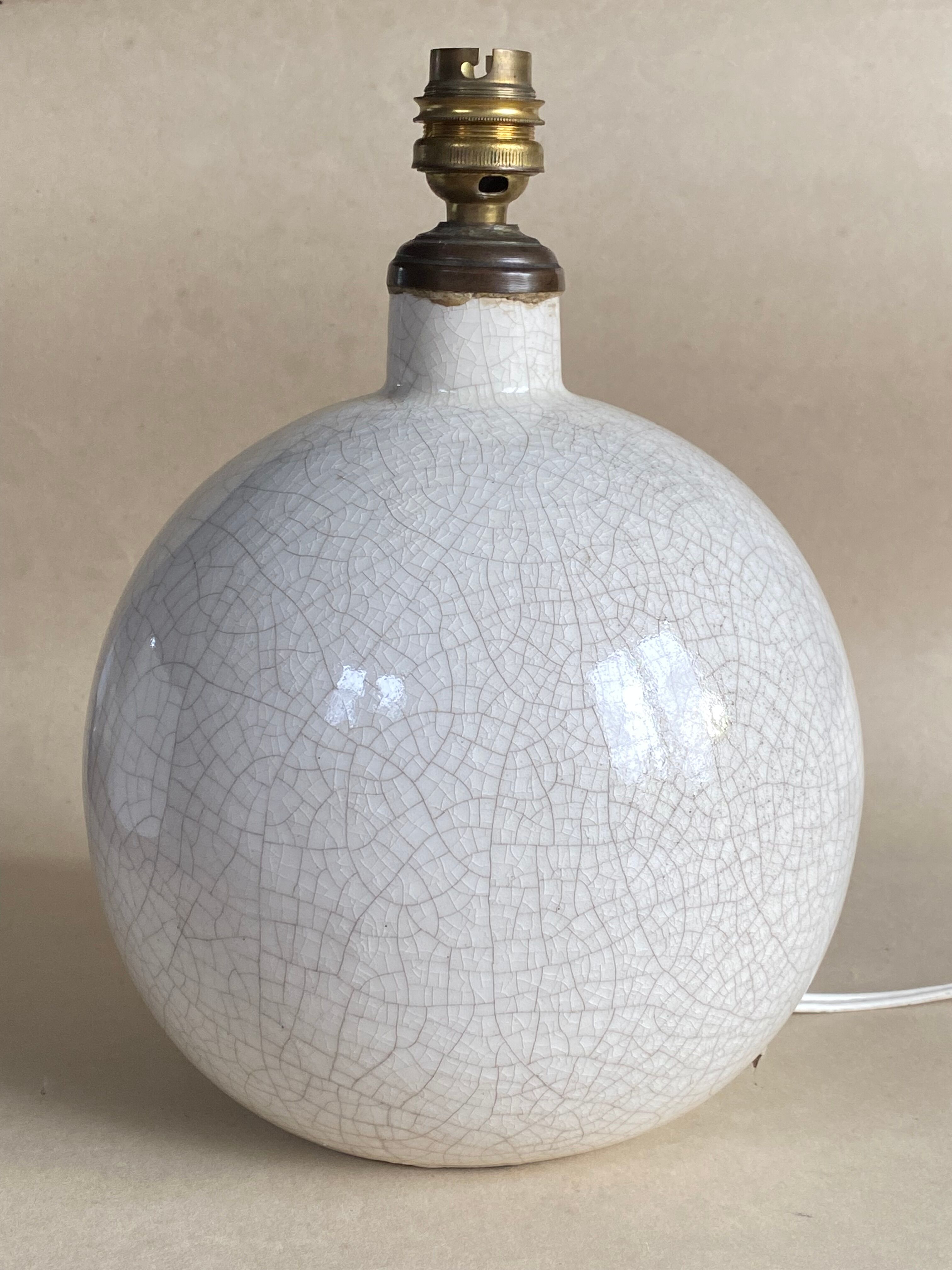 Cracked ceramic ball lamp art deco 1930