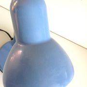 Lampe de bureau en métal bleu, années 70-80