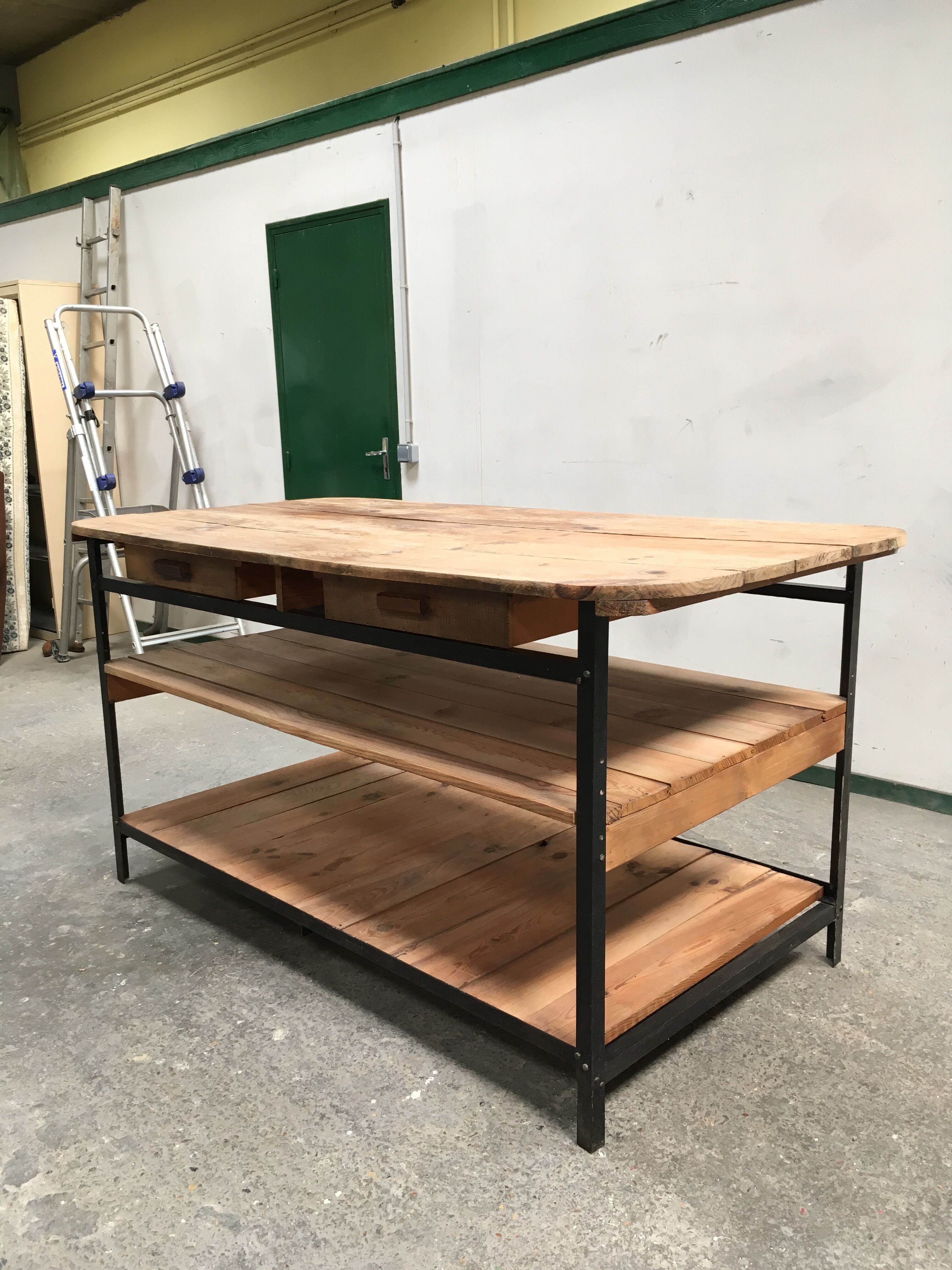 Counter to shelves of business